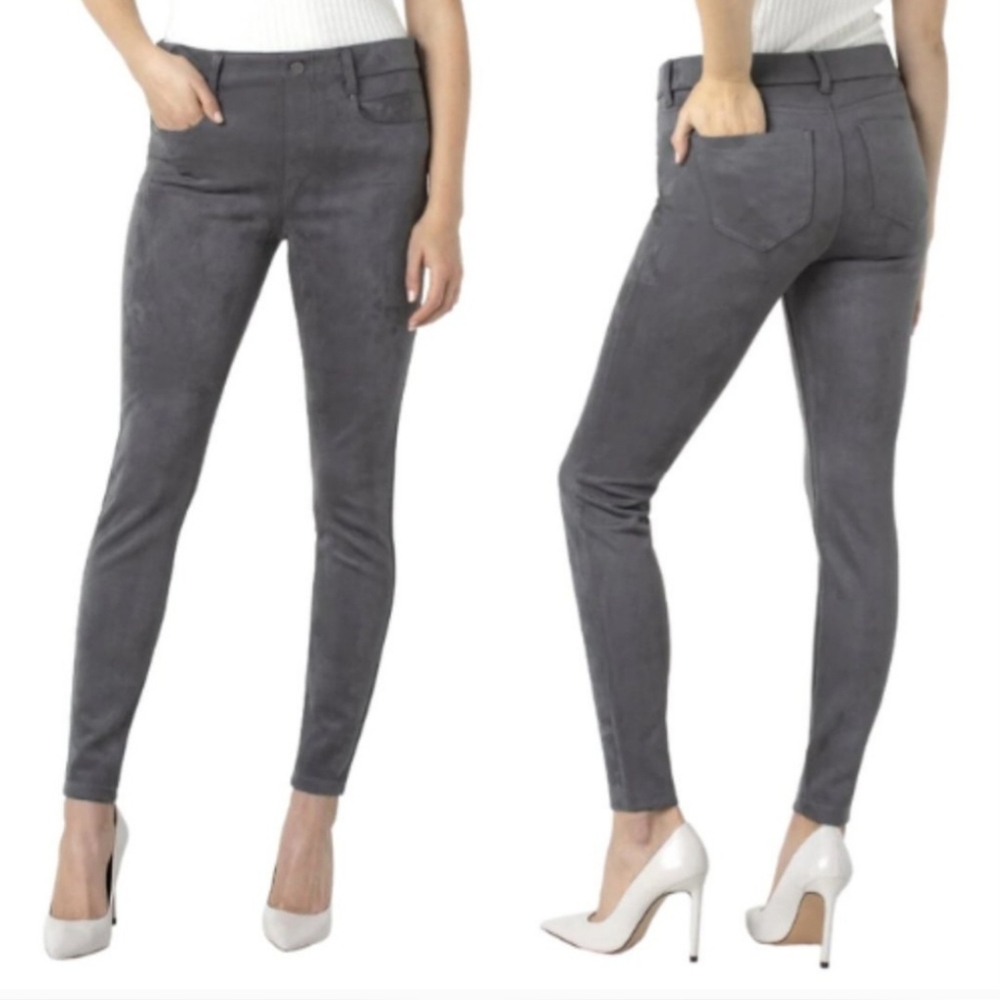 5 For $25✨️Grey Faux Suede Pants Womens Size Extra Large XL Soft Skinny Trouser